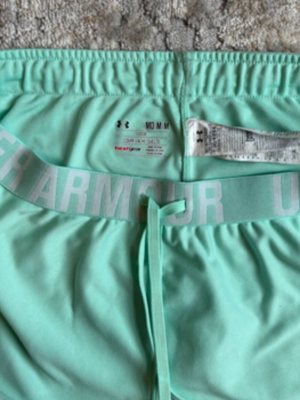 UNDER ARMOUR HeatGear Mint Teal Running Shorts Size M - Picture 5 of 6